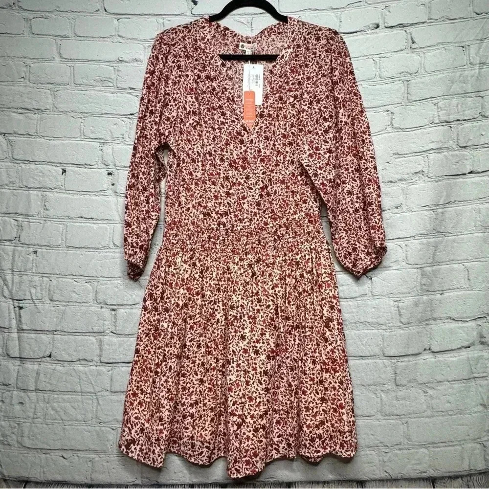 NWT Sundry for Evereve Women’s Long Sleeve Floral Print Dress size 3